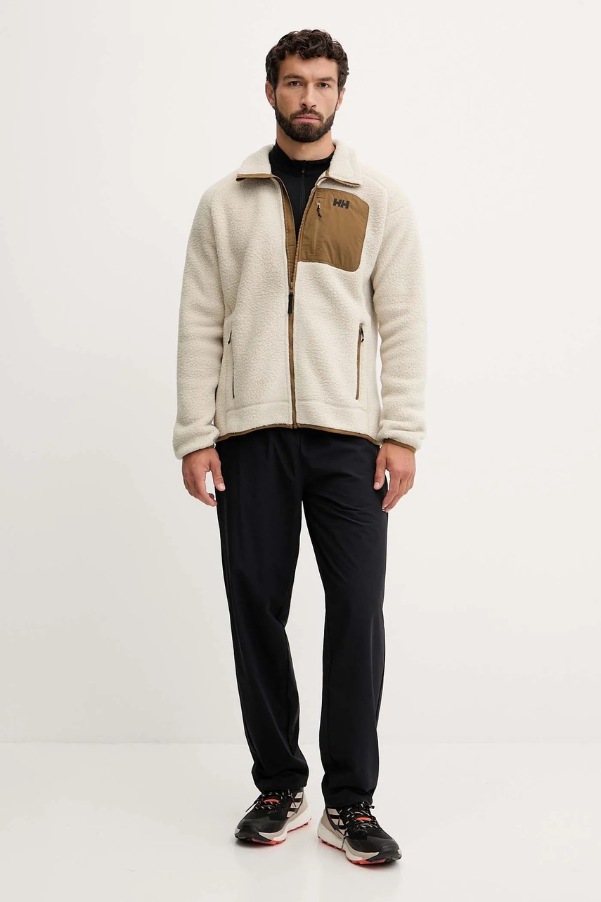 Флисовая кофта Helly Hansen PANORAMA цвет бежевый однотонная 49460