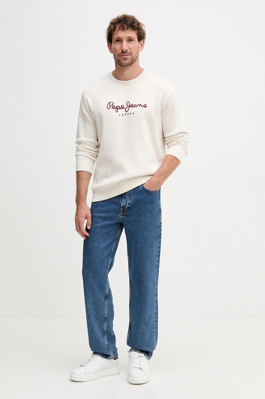 Кофта Pepe Jeans цвет бежевый с принтом PM5800011 Кофта Pepe Jeans цвет бежевый с принтом PM5800011