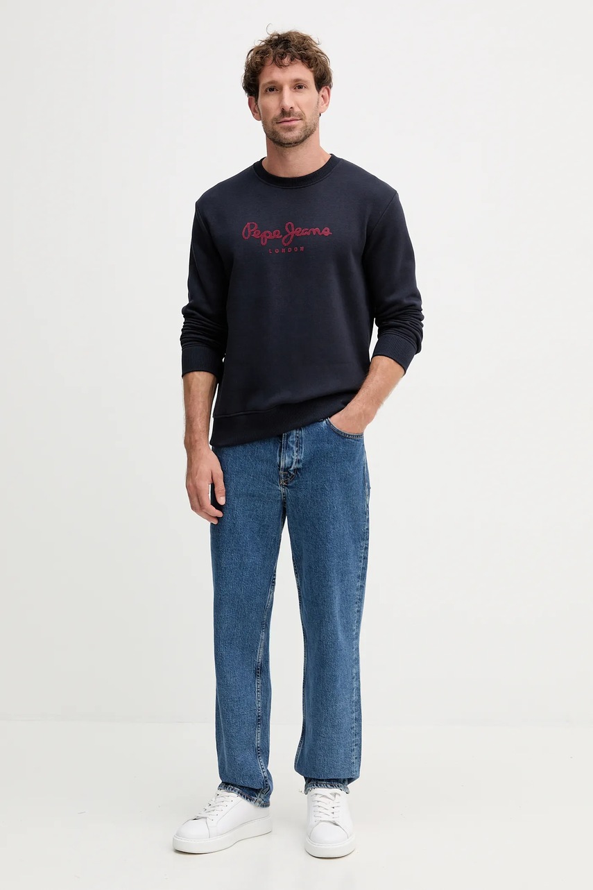 Кофта Pepe Jeans цвет синий с принтом PM5800011