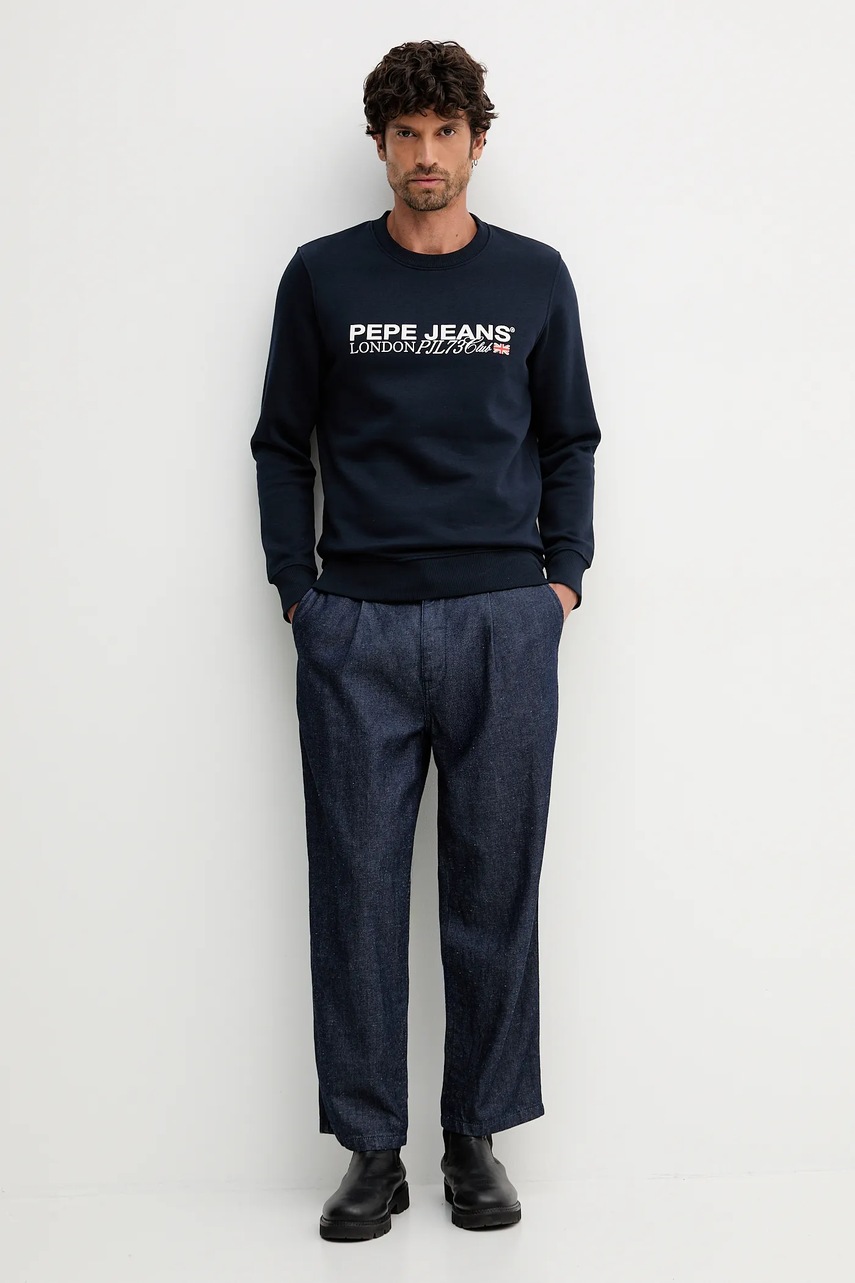 Кофта Pepe Jeans цвет синий с принтом PM5800029