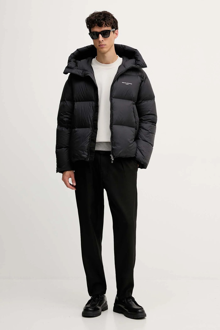 Хлопковая кофта Armani Exchange цвет бежевый с аппликацией XM001040 AF10830