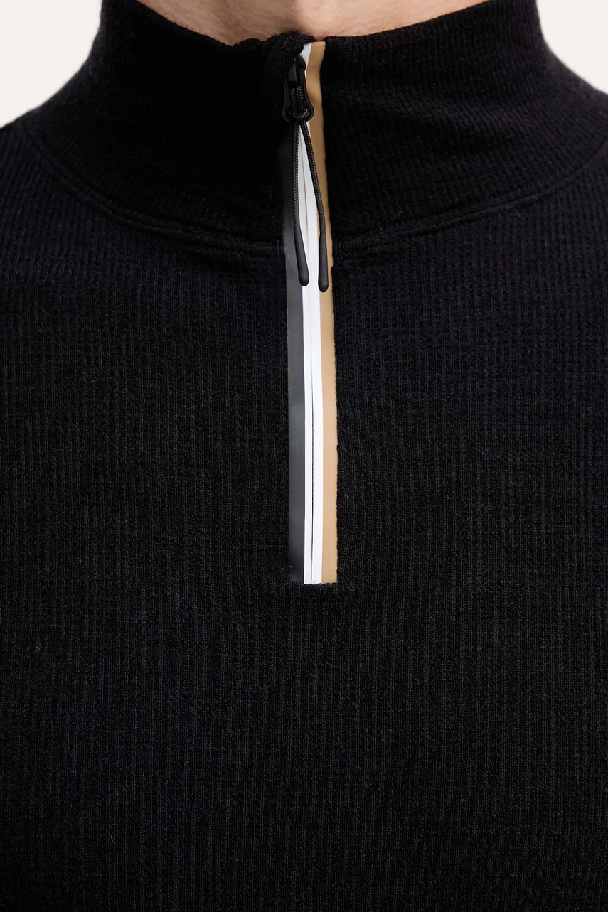 Φούτερ με προσθήκη μαλλιού BOSS χρώμα: μαύρο, 50544368 φωτογραφία