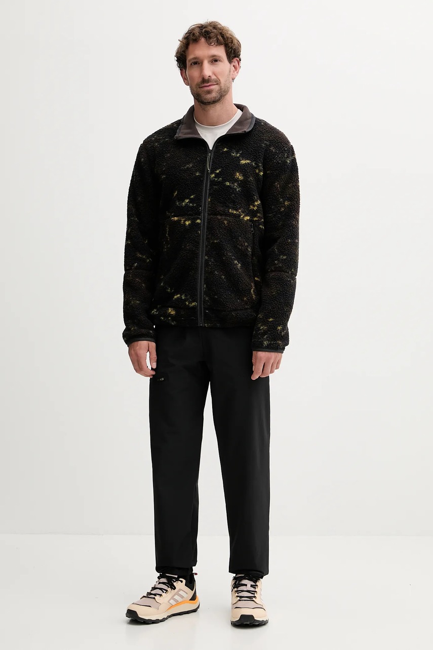 Флисовая кофта Jack Wolfskin STONE LITE цвет зелёный узор A65120