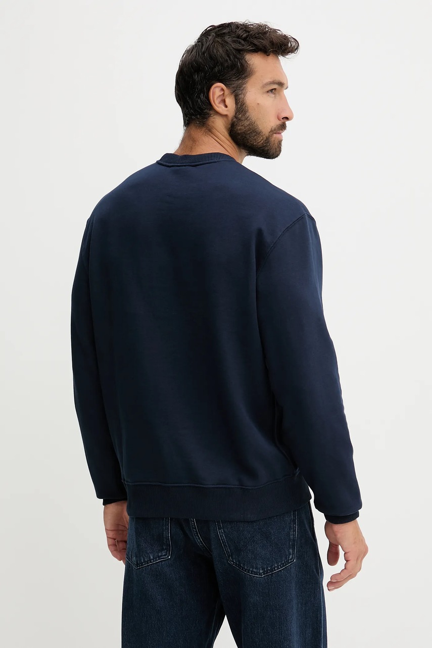 Хлопковая кофта Calvin Klein Jeans цвет синий однотонная LV04RC296G