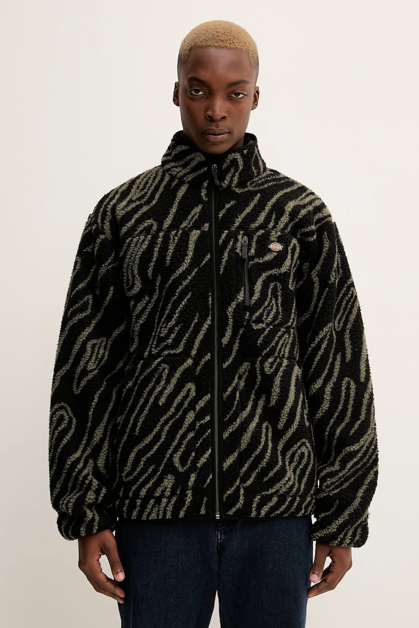 Dickies hanorac fleece culoarea negru, cu imprimeu, DK0A87NS