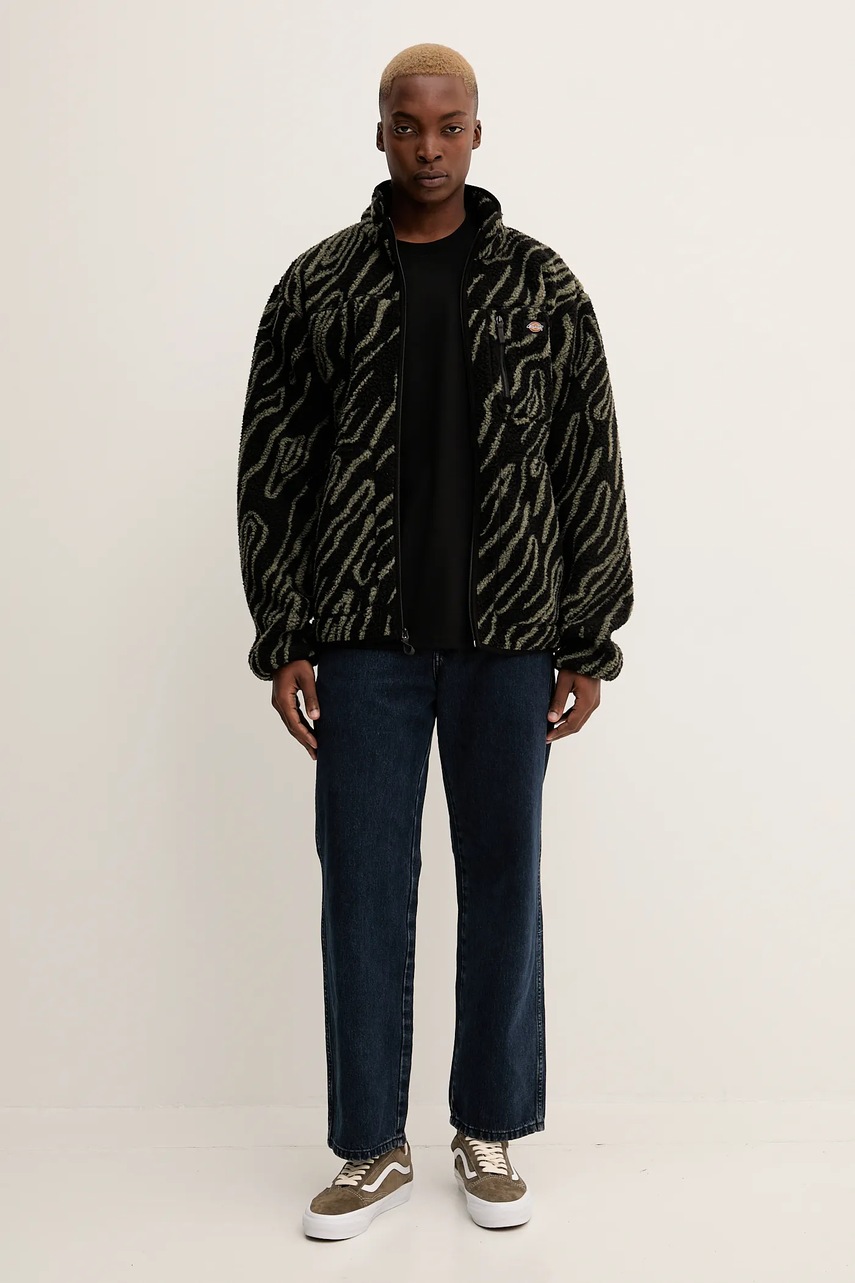 Флисовая кофта Dickies цвет чёрный узор DK0A87NS