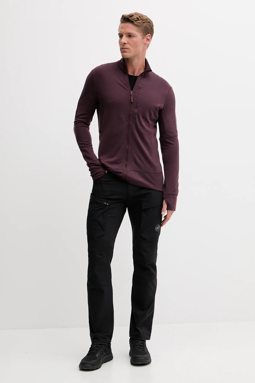 Спортивная кофта Icebreaker Mer 260 Quantu IV цвет фиолетовый однотонная IBBA56W10GW1
