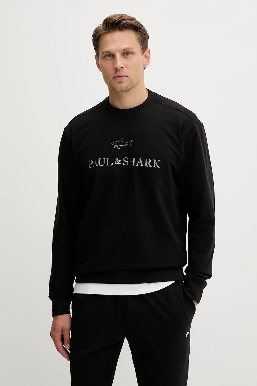 Paul&Shark bluză culoarea negru, cu imprimeu, 15311822