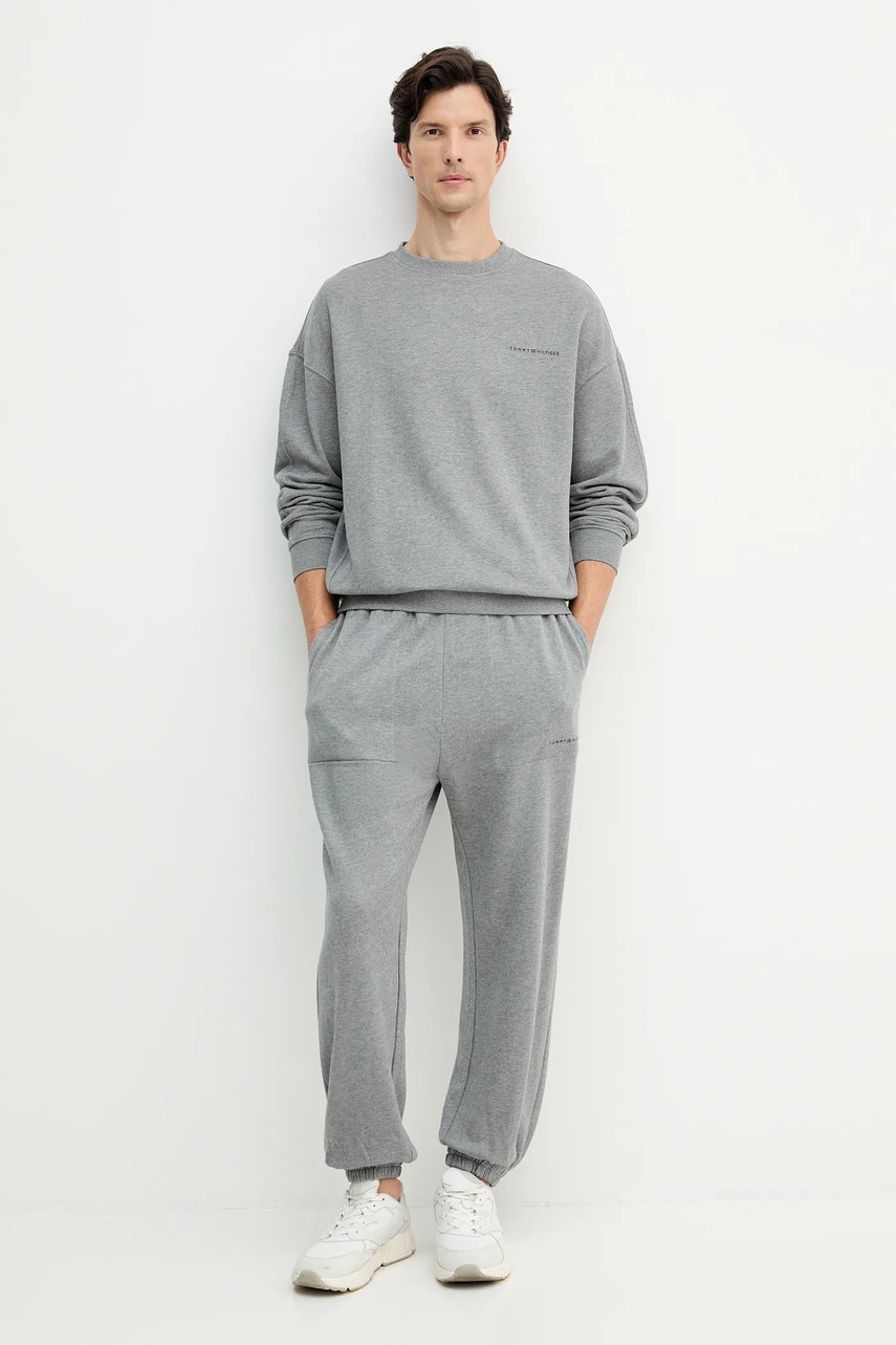 Кофта Tommy Hilfiger цвет серый с принтом UM0UM03625