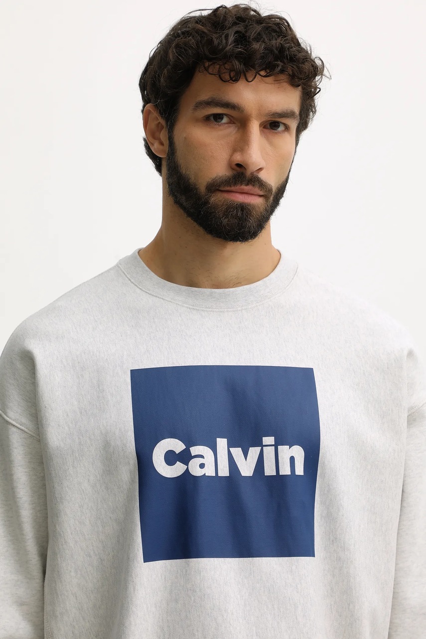 Μπλούζα Calvin Klein Jeans χρώμα: γκρι, LV04RD216G φωτογραφία