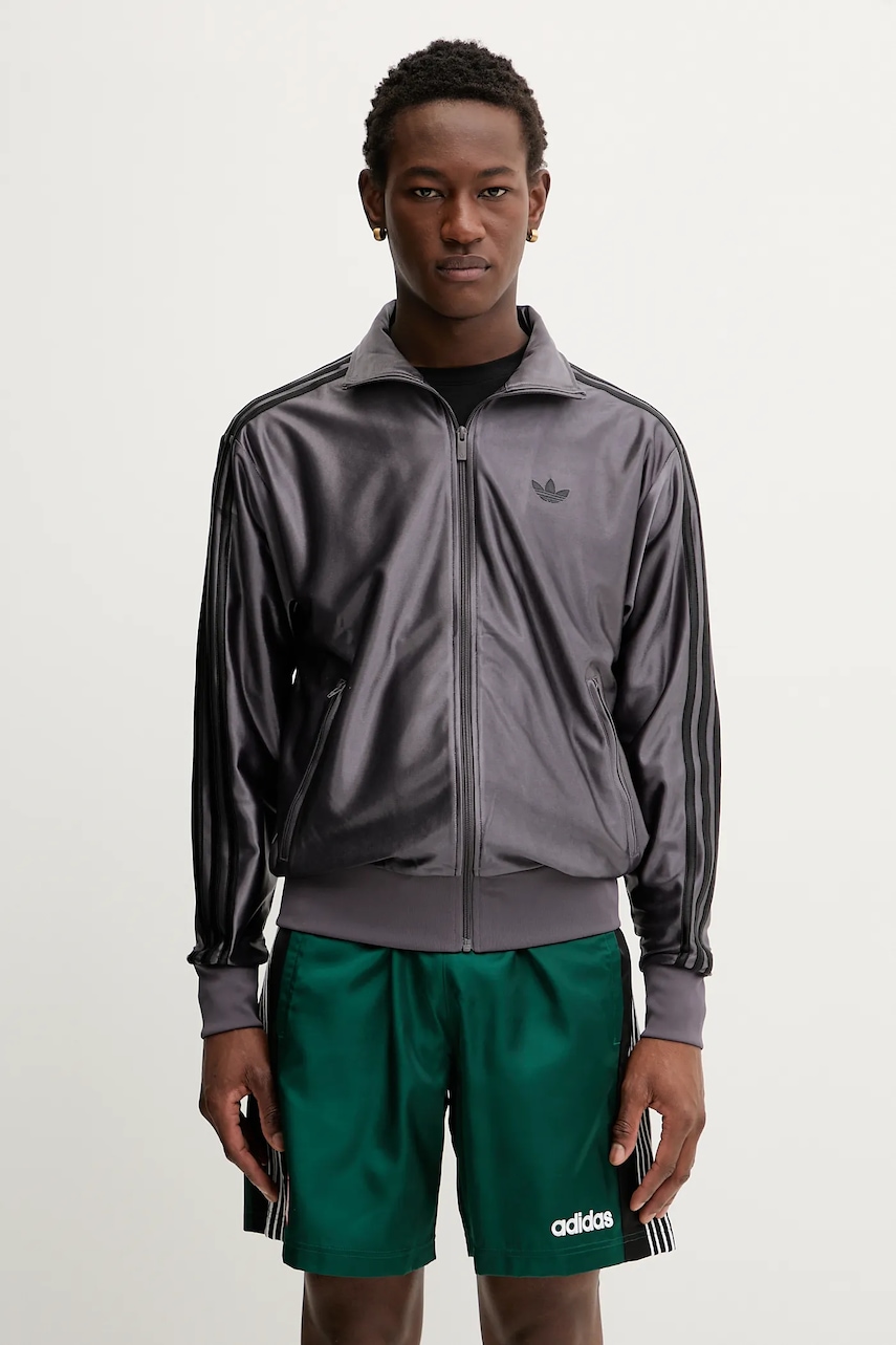 adidas Originals bluză Firebird culoarea gri, uni, JX1496