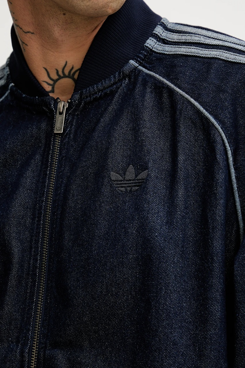 Τζιν φούτερ adidas Originals Adicolor loose SST φωτογραφία