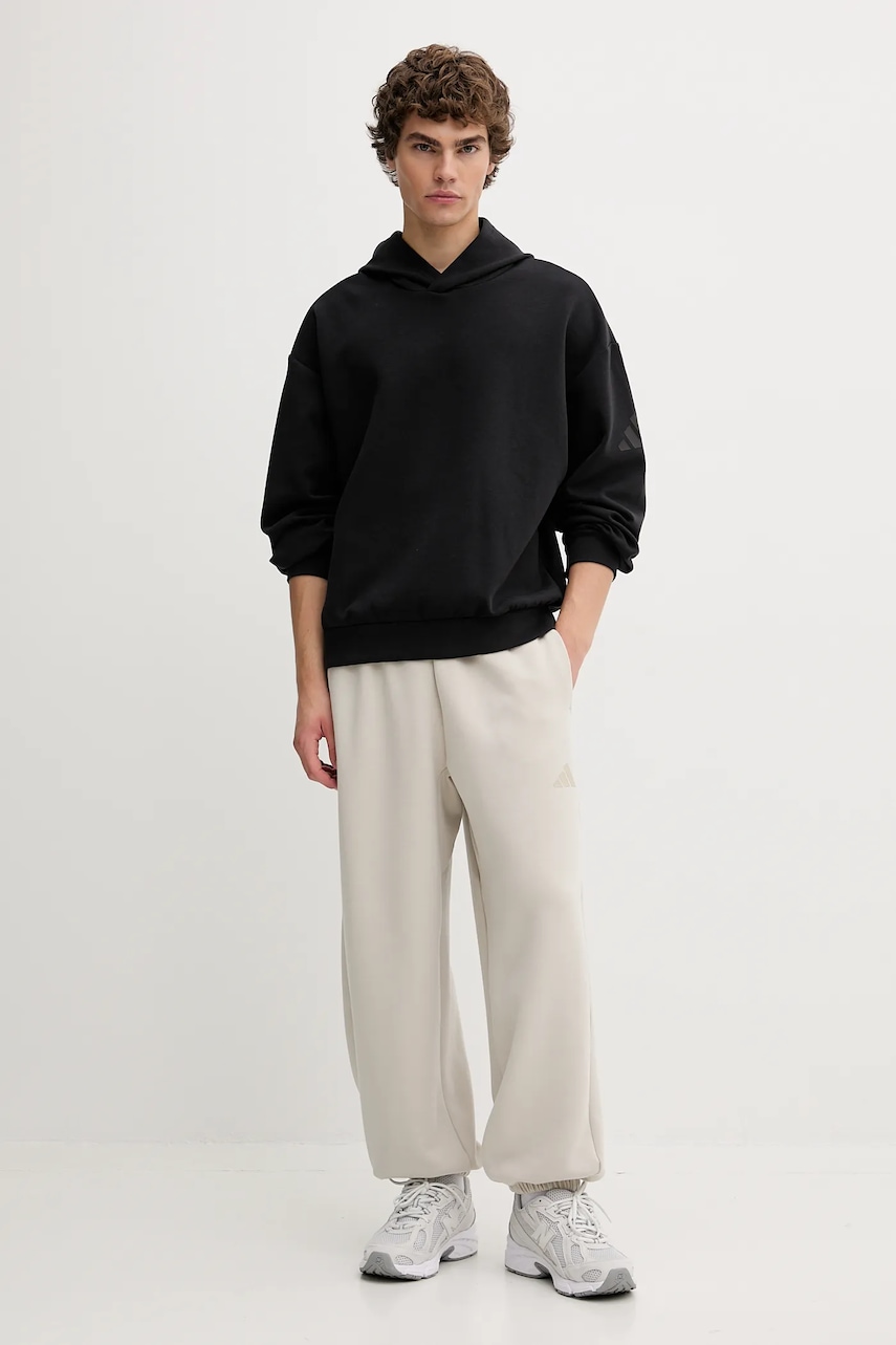 Кофта adidas Soft Lux цвет чёрный с капюшоном однотонная KB8085 Кофта adidas Soft Lux цвет чёрный с капюшоном однотонная KB8085
