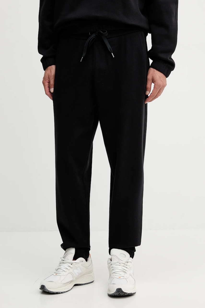 BOSS pantaloni de trening din bumbac culoarea negru, uni, 50544109