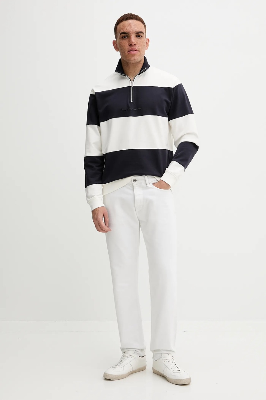 Хлопковая кофта Marc OPolo цвет синий узор 5000007806