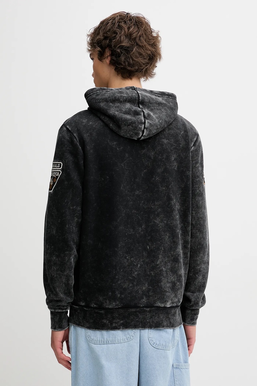 Μπλούζα Von Dutch χρώμα: μαύρο, με κουκούλα, VD.1.SWZ.SOUL φωτογραφία