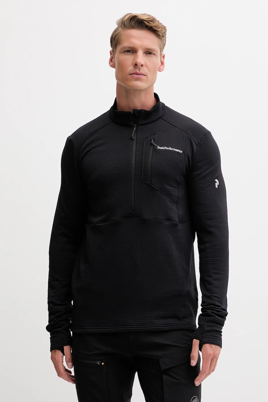 Peak Performance longsleeve sport culoarea negru, uni, G80182
