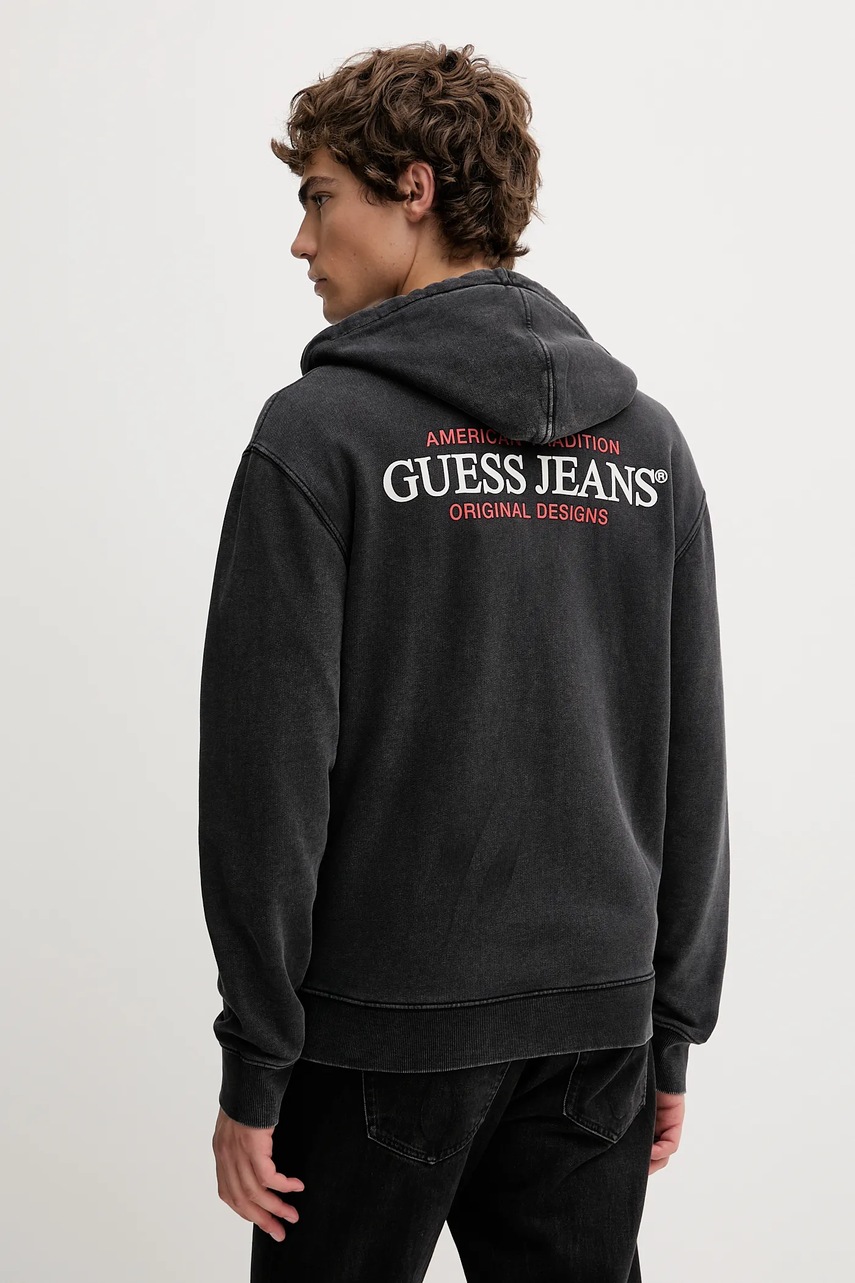 Βαμβακερή μπλούζα Guess Jeans χρώμα: γκρι, M5BQ32 KCPR1 φωτογραφία