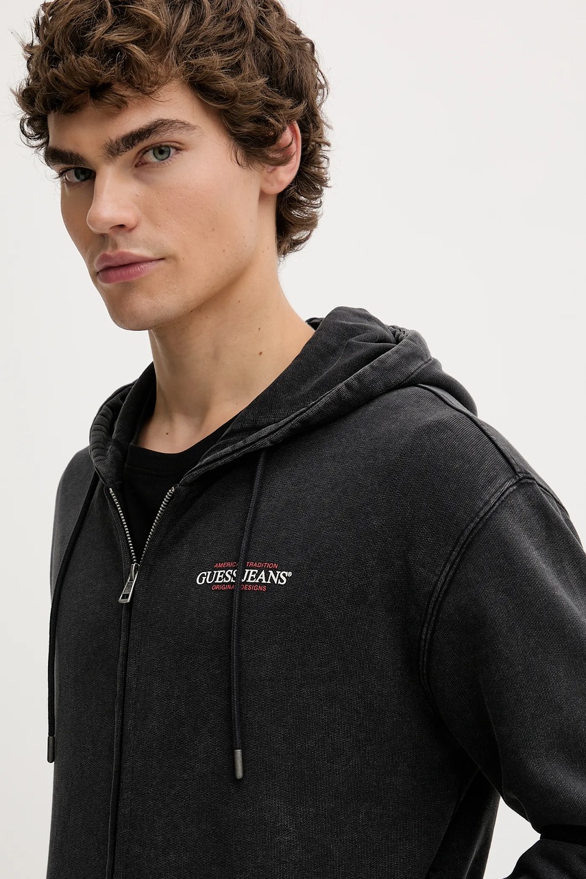 Βαμβακερή μπλούζα Guess Jeans χρώμα: γκρι, M5BQ32 KCPR1 φωτογραφία