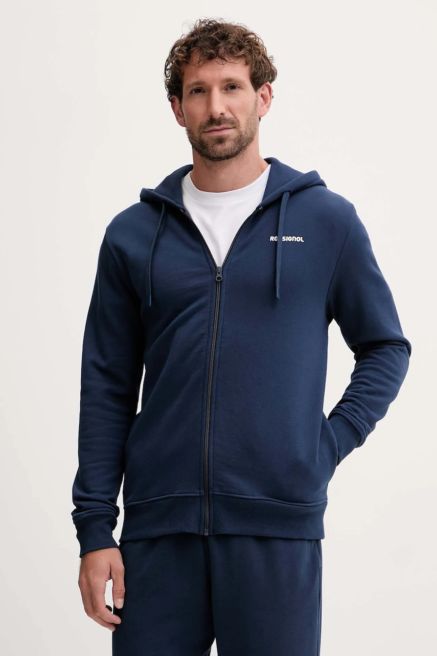 Rossignol hanorac de bumbac PRESSET culoarea bleumarin, cu glugă, uni, RLOMS03