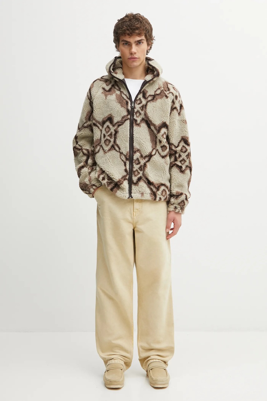 Φλις μπουφάν Daily Paper Burned Shield Sherpa Hoodie φωτογραφία