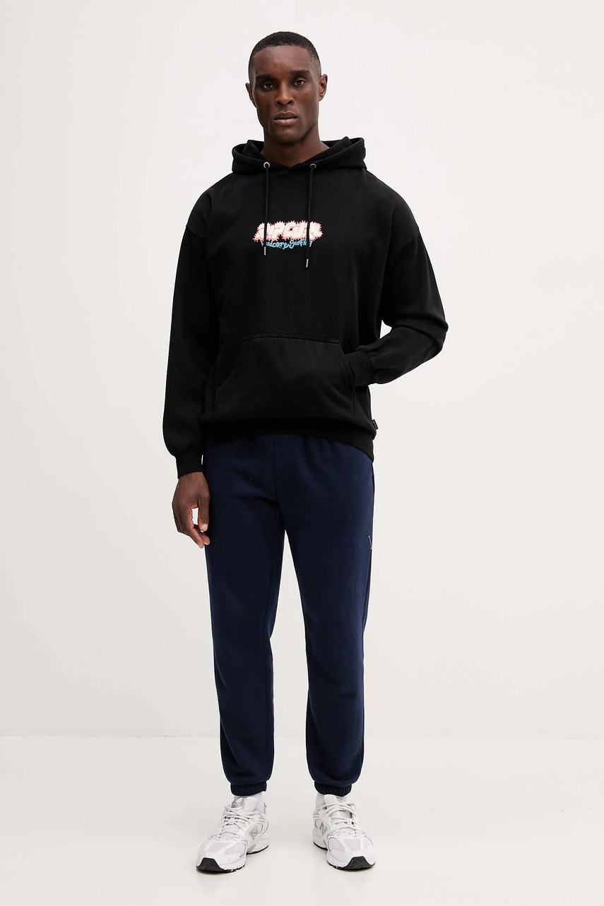 Кофта Rip Curl RAW ENERGY цвет чёрный с капюшоном с принтом 092MFL