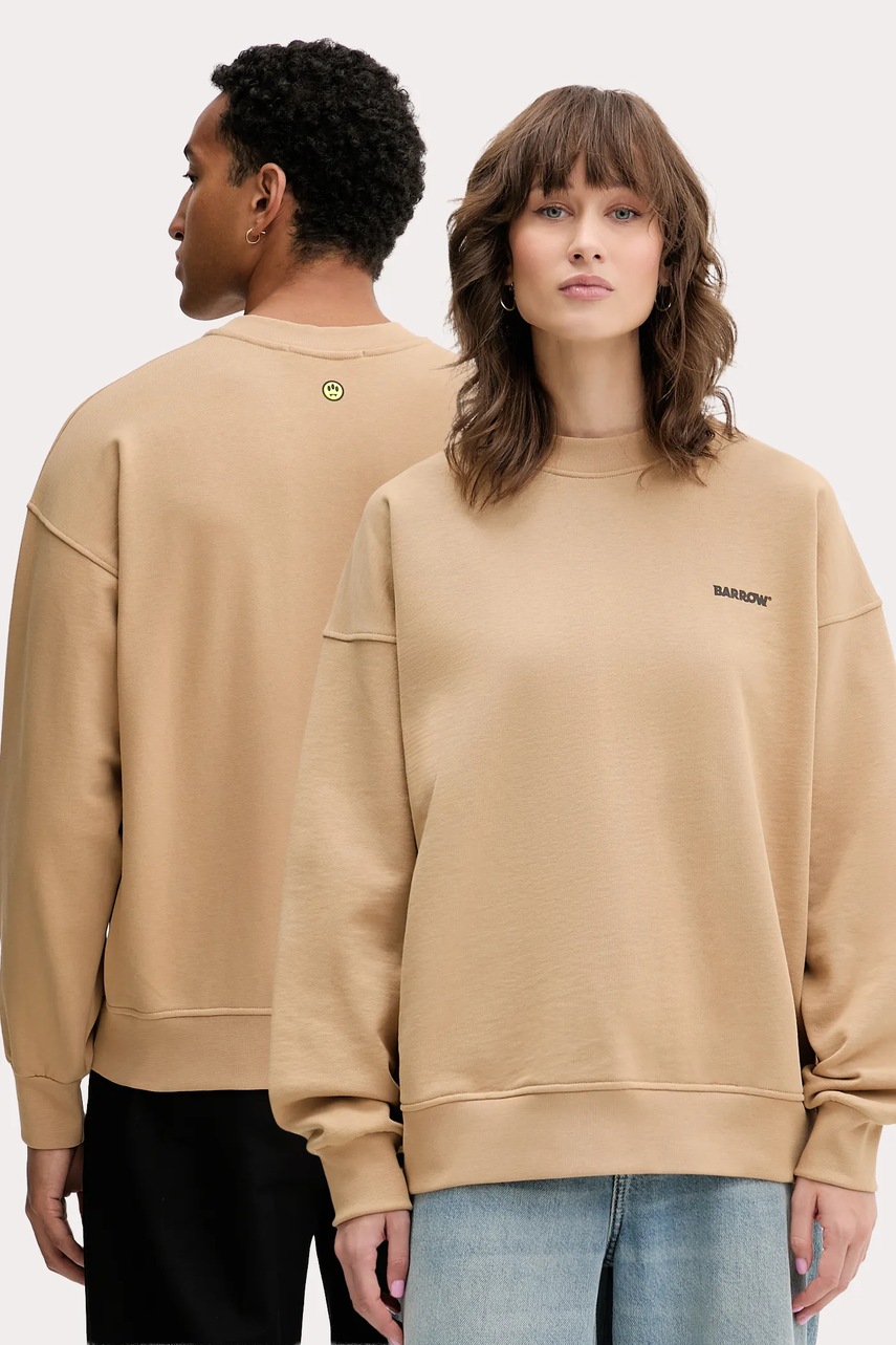Barrow hanorac de bumbac culoarea verde, cu imprimeu, F5BWUASW069