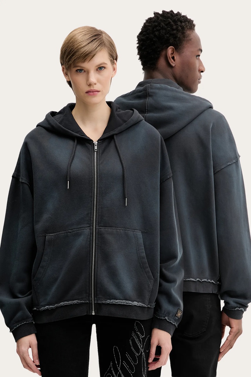 

Суичър Guess Originals в сиво с качулка с изчистен дизайн M5BQ41 K4110, Сив