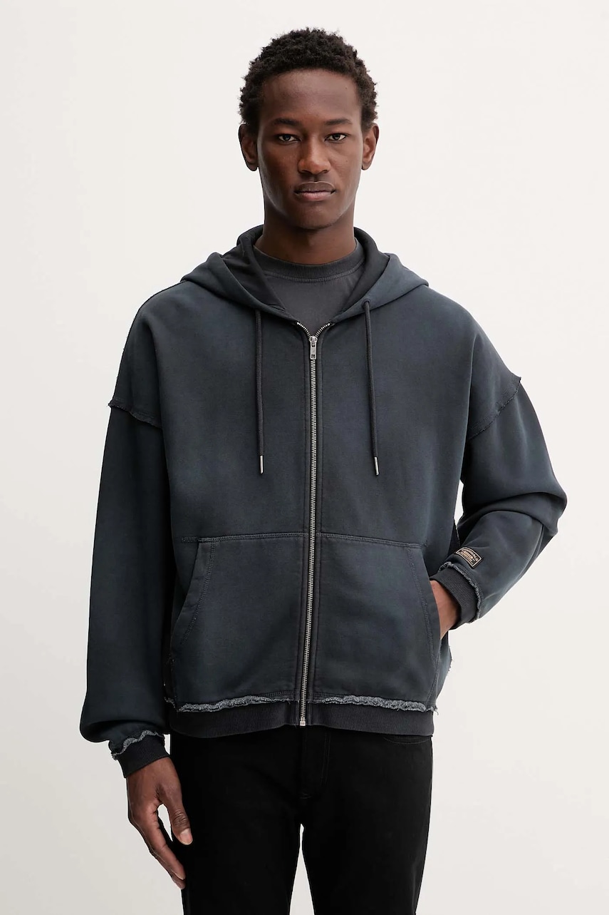 Levně Mikina Guess Originals šedá barva, s kapucí, hladká, M5BQ41 K4110