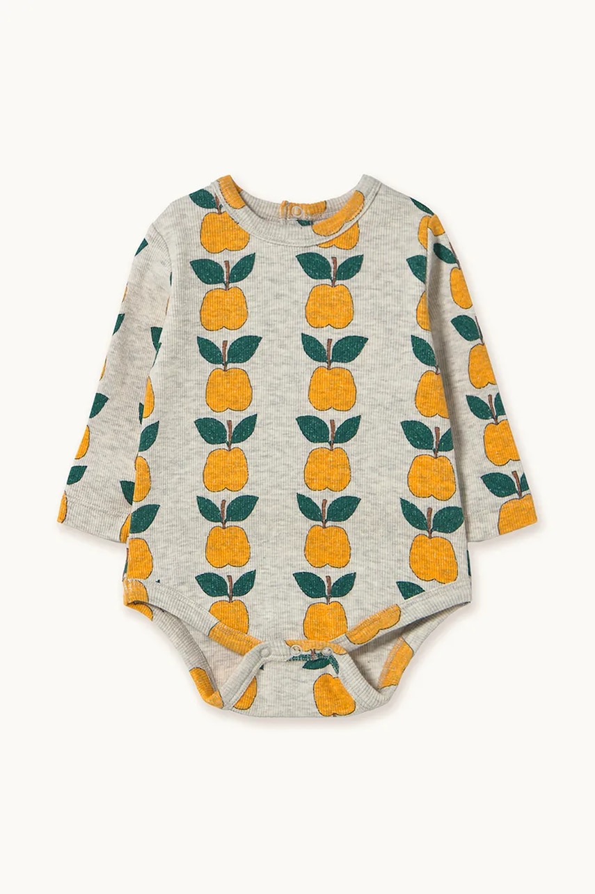 Tinycottons body din bumbac pentru bebeluși APPLES RIB BODY