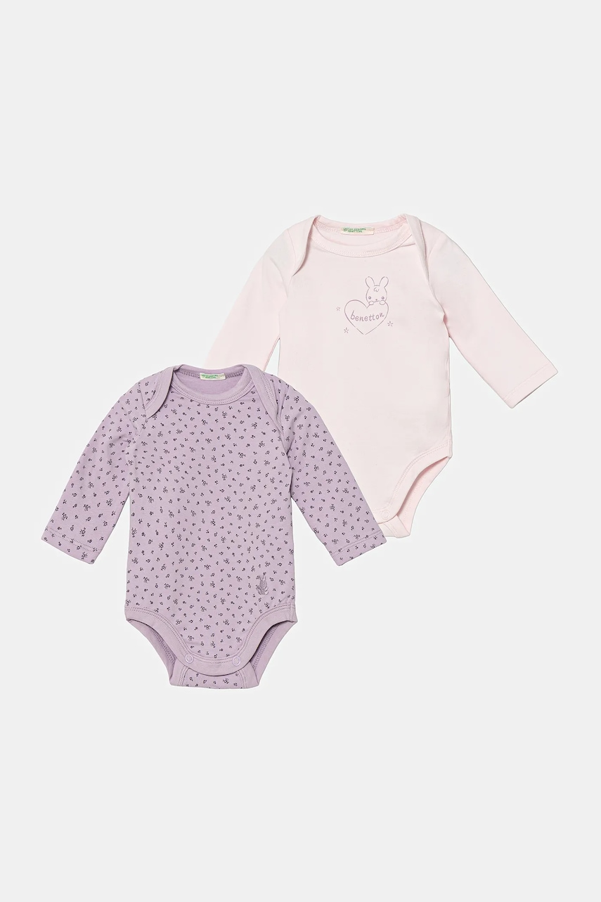 Levně Kojenecké body United Colors of Benetton 2-pack 3DKAAB00S