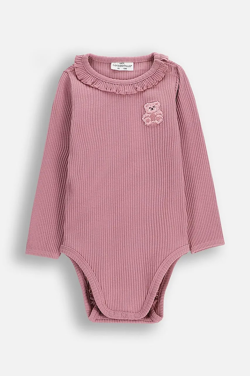 Coccodrillo body din bumbac pentru bebeluși TEDDY BEAR GIRL NEWBORN