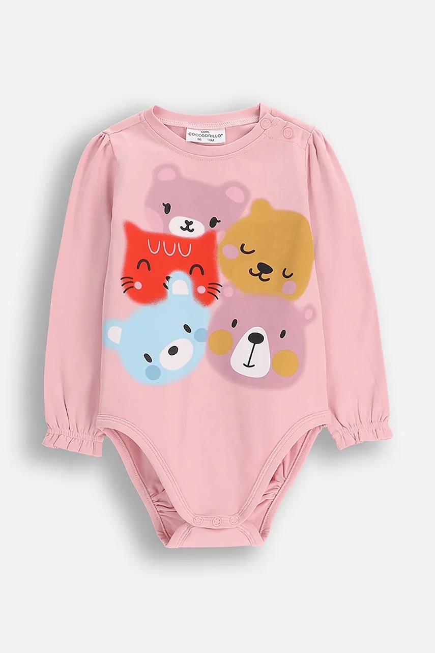Levně Kojenecké body Coccodrillo TEDDY BEAR GIRL NEWBORN