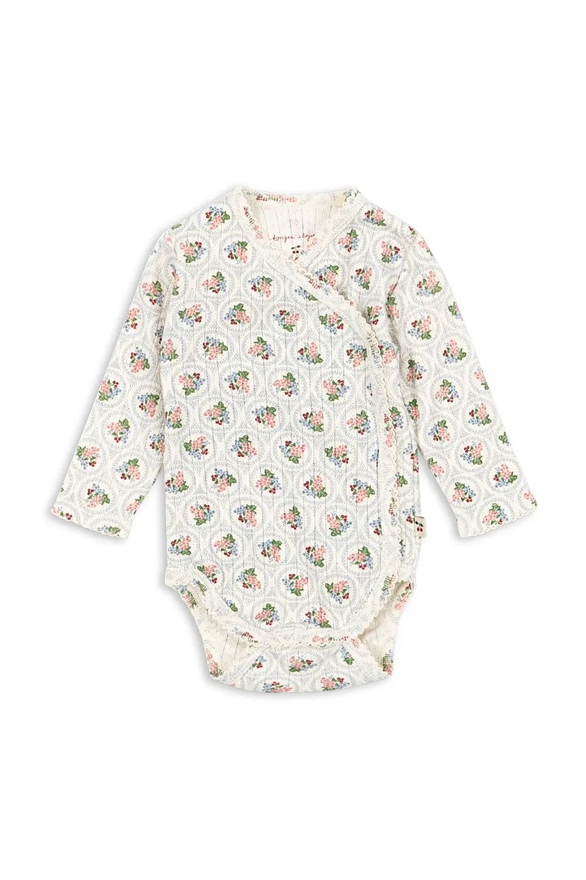 Konges Sløjd body din bumbac pentru bebelusi MINNIE NEWBORN BODY GOTS KS104377