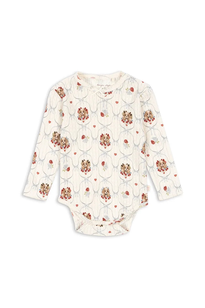 Konges Sløjd body din bumbac pentru bebeluși MINNIE BODY GOTS KS103916