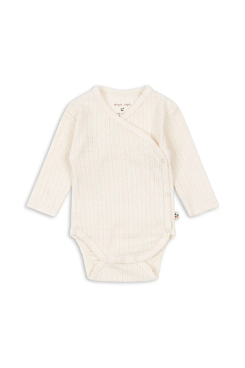 Konges Sløjd body din bumbac pentru bebeluși MINNIE NEWBORN BODY GOTS KS103919