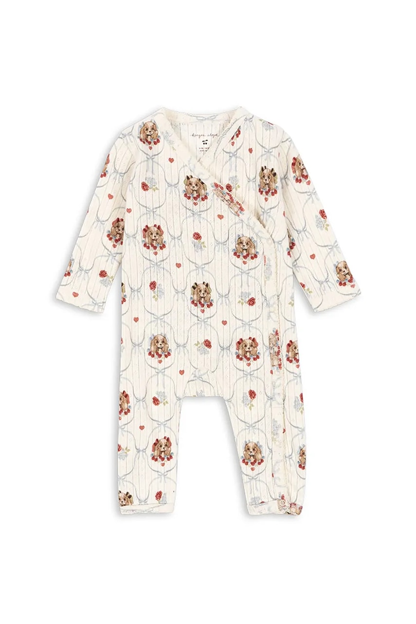 Хлопковый комбинезон для младенцев Konges Sløjd MINNIE NEWBORN ONESIE GOTS KS103920 Хлопковый комбинезон для младенцев Konges Sløjd MINNIE NEWBORN ONESIE GOTS KS103920