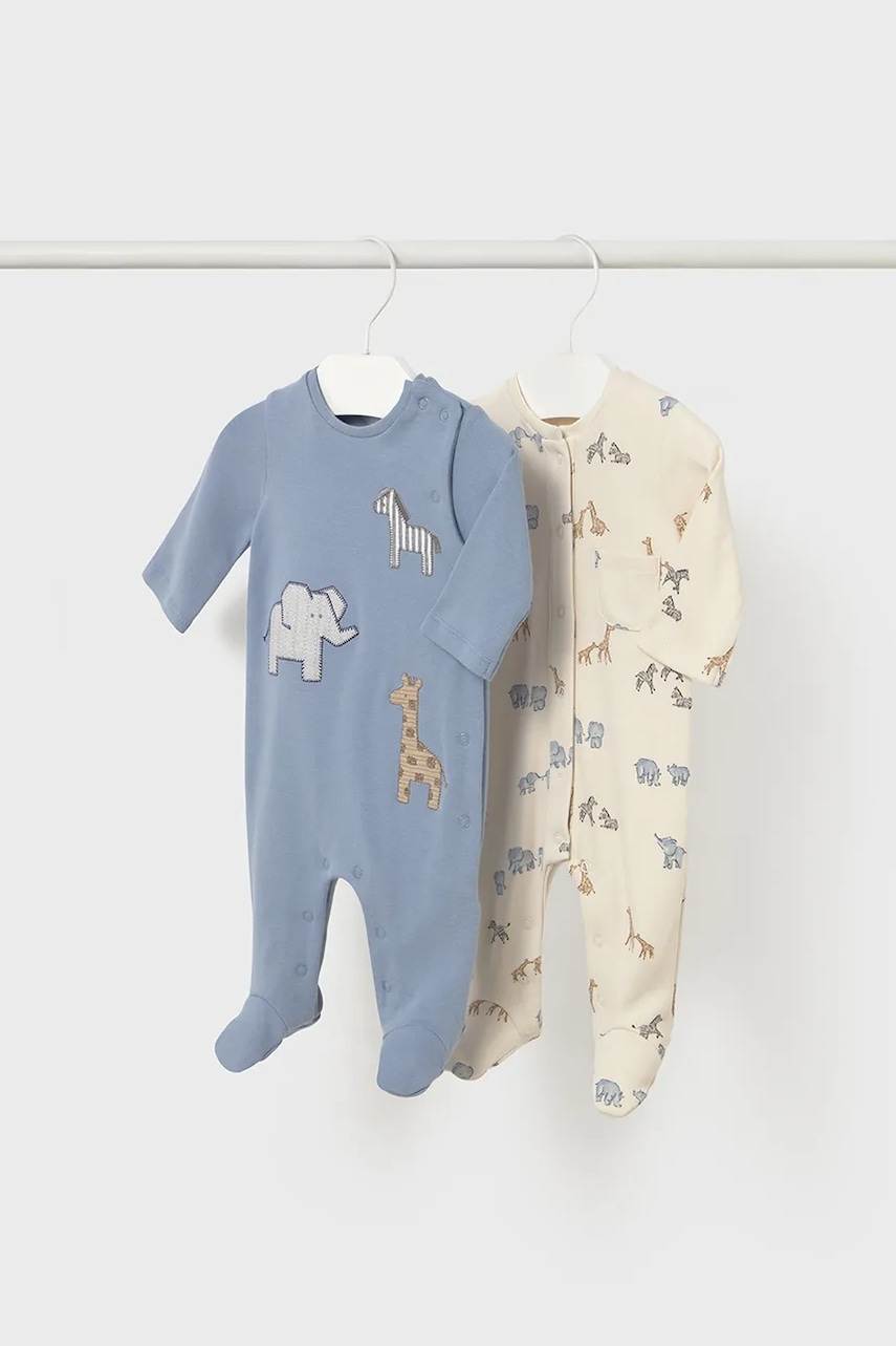 Mayoral Newborn salopete din bumbac pentru bebeluși 2-pack 2714
