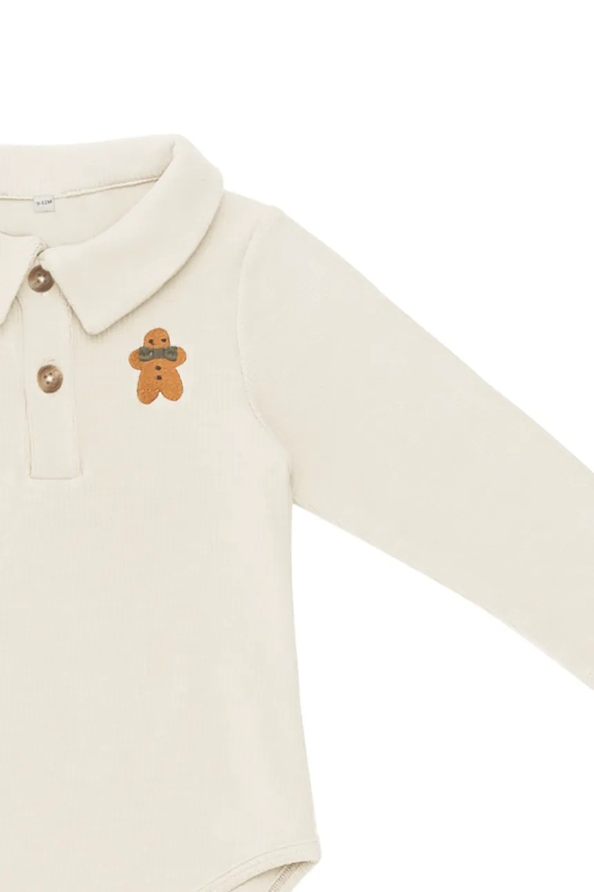 Bavlněné kojenecké body Donsje Polau Bodysuit Gingerbread (obrázek 4)