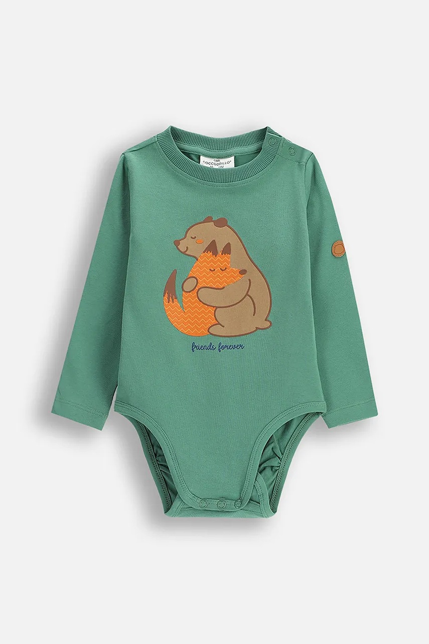 Coccodrillo body pentru bebeluși din bumbac FOREST FRIENDS BOY NEWBORN