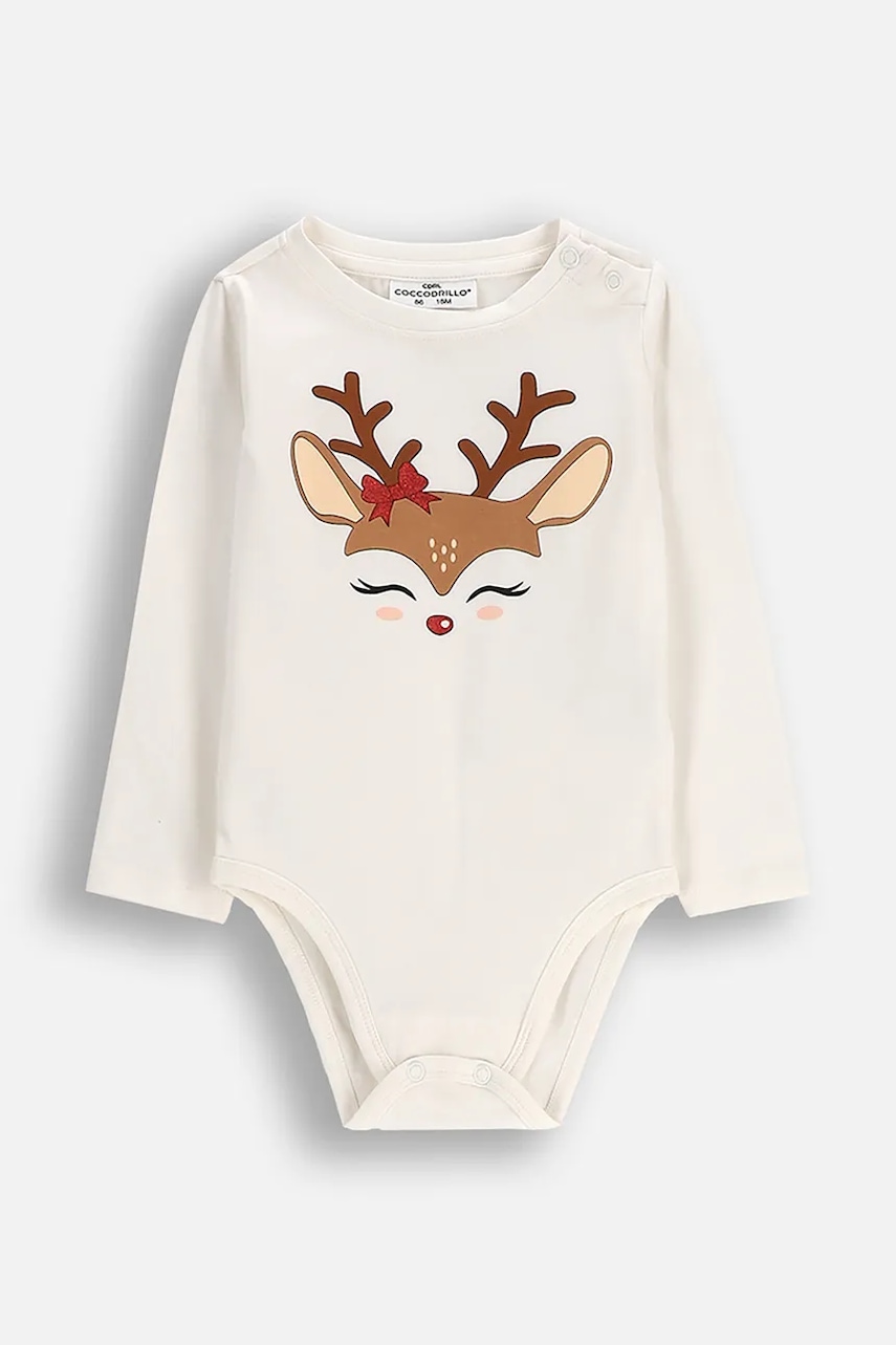 Coccodrillo body din bumbac pentru bebeluși MERRY XMAS