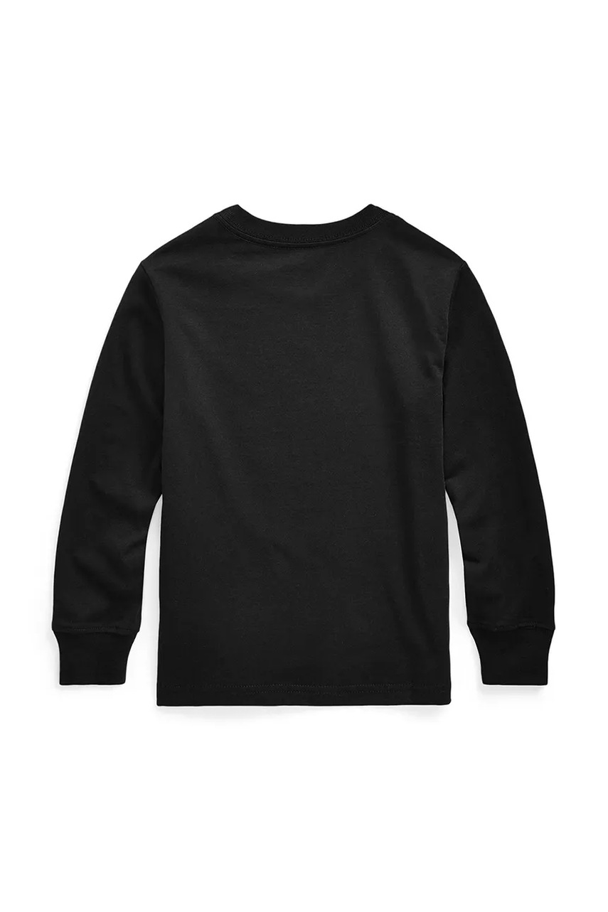 Хлопковый лонгслив Polo Ralph Lauren цвет чёрный однотонная 322843804001 Хлопковый лонгслив Polo Ralph Lauren цвет чёрный однотонная 322843804001