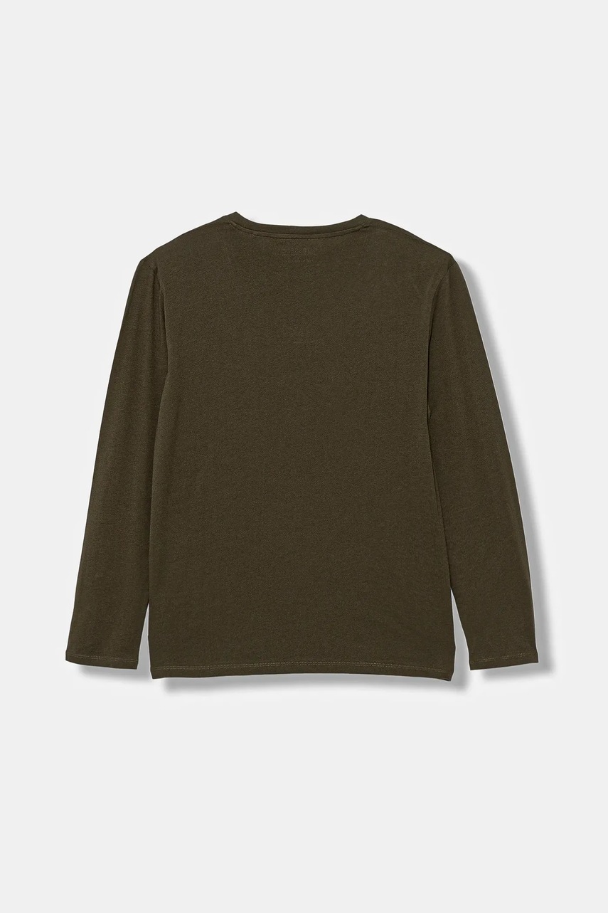 Хлопковый детский лонгслив Guess цвет зелёный с принтом L5YI14 K8HM4 Хлопковый детский лонгслив Guess цвет зелёный с принтом L5YI14 K8HM4