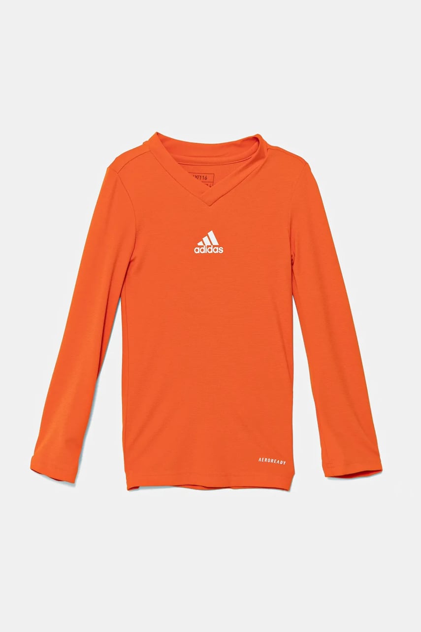 adidas Performance longsleeve copii culoarea portocaliu, uni, GN7511