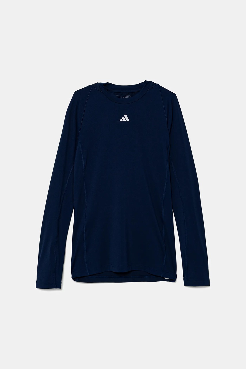 adidas Performance longsleeve copii culoarea bleumarin, cu imprimeu, JW7959