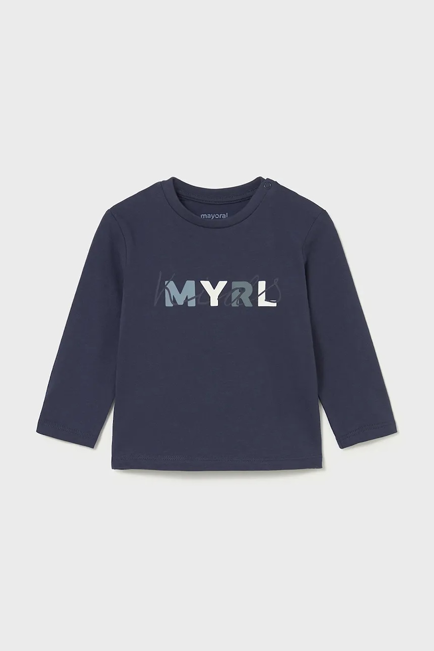 Mayoral longsleeve din bumbac culoarea bleumarin, 108