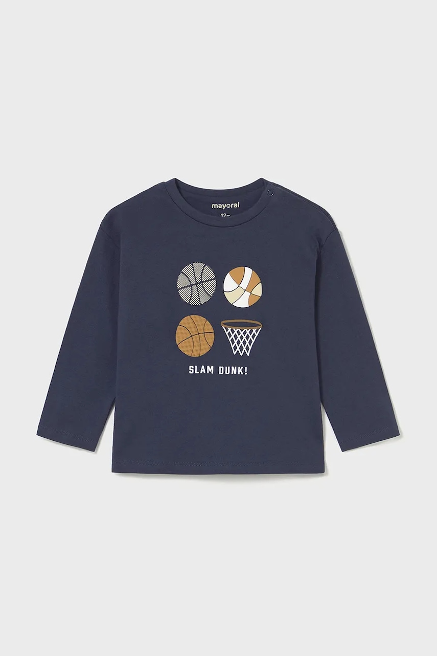 Mayoral longsleeve din bumbac culoarea bleumarin, 2060