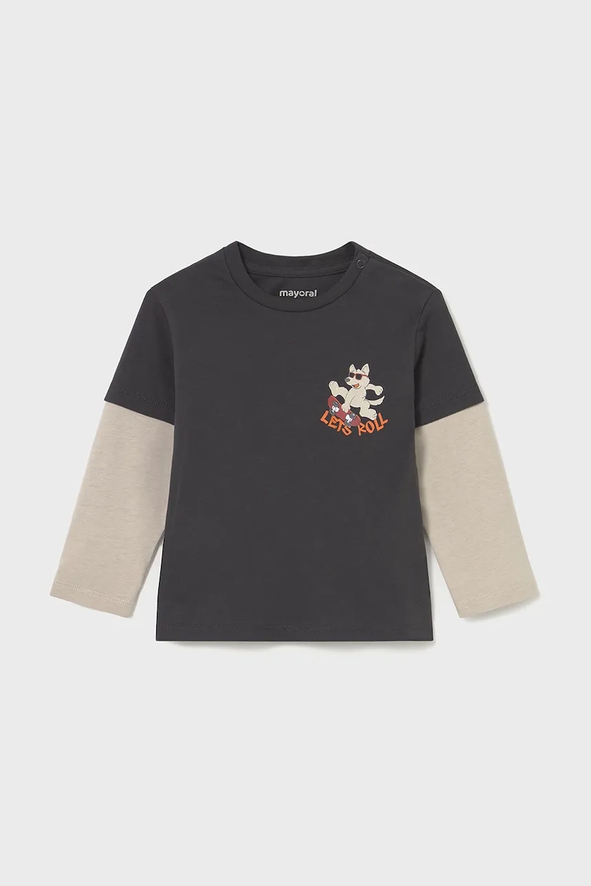 Mayoral longsleeve bebeluși culoarea negru, 2062