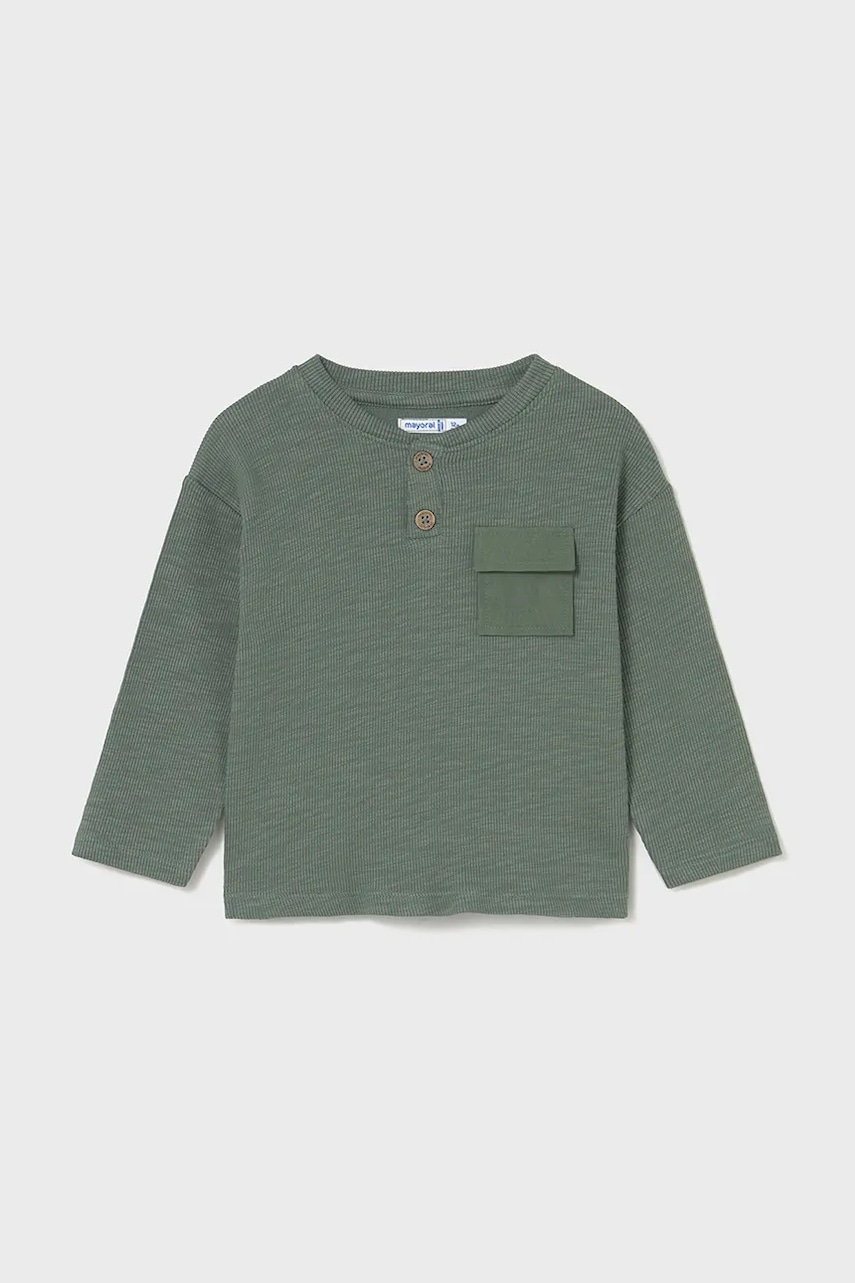 Mayoral longsleeve bebeluși culoarea verde, 2064