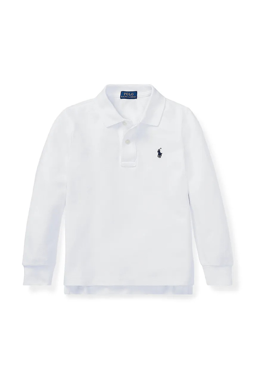 Levně Dětské bavlněné tričko s dlouhým rukávem Polo Ralph Lauren bílá barva, 322703634013